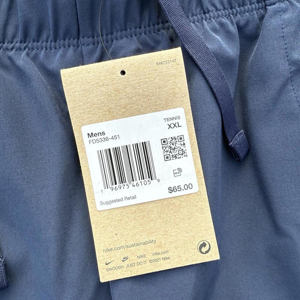 Nike Court Advantage Dri-FIT 7" Tennis Shorts FD5336-451 Navy Mens XXL - Picture 3 of 7